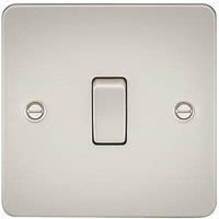 KnightsBridge Flat Plate 10AX 1G 2 Way Switch - Pearl
