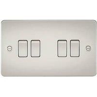 KnightsBridge Flat Plate 10AX 4G 2-way switch - pearl