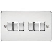 Knightsbridge FP4200PC FPAV4200PC Flat Plate 10A 6G 2 Way Switch-Polished Chrome