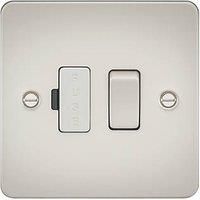 KnightsBridge Flat Plate 13A switched fused spur unit - pearl