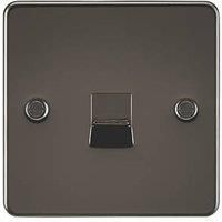 KnightsBridge Flat Plate Telephone master socket - gunmetal