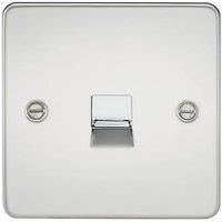 KnightsBridge Flat Plate Telephone master socket - polished chrome