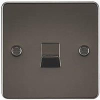 KnightsBridge Flat Plate Telephone extension socket - gunmetal