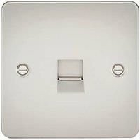 KnightsBridge Flat Plate Telephone extension socket - pearl