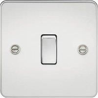 KnightsBridge Flat Plate 20A 1G DP switch - polished chrome