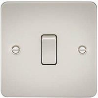 KnightsBridge Flat Plate 20A 1G DP switch - pearl