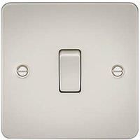 KnightsBridge Flat Plate 20A 1G DP switch - pearl