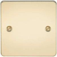 KnightsBridge Flat Plate 1G blanking plate - polished brass