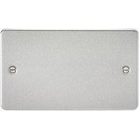 KnightsBridge Flat Plate 2G blanking plate - brushed chrome