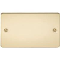 KnightsBridge Flat Plate 2G blanking plate - polished brass