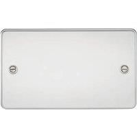 KnightsBridge Flat Plate 2G blanking plate - polished chrome