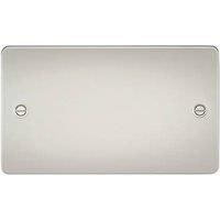 KnightsBridge Flat Plate 2G blanking plate - pearl