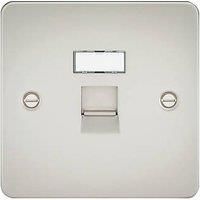 KnightsBridge Flat Plate RJ45 network outlet - pearl