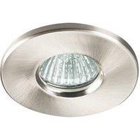 Knightsbridge IP65 GU10/MR16 Recessed Downlight-Brushed Chrome, Aluminium