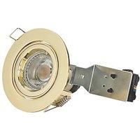 Knightsbridge IP20 230V/12V GU10/MR16 Brass Recessed Tilt Twist & Lock Downlight, Aluminium