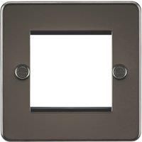 KnightsBridge Flat Plate 2G modular faceplate - gunmetal