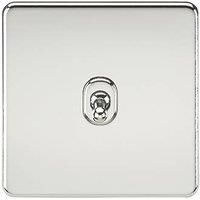 KnightsBridge Screwless 10AX 1G Intermediate Toggle Switch - Polished Chrome