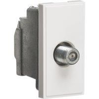 KnightsBridge Screened SAT TV Outlet Module 25 x 50mm - White