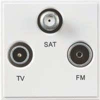 Volex Crabtree Triplexer TV/FM-DAB/Sky Satellite Euro Module White (G269)