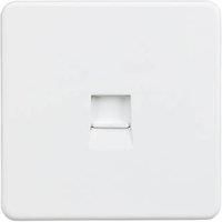 KnightsBridge Screwless Telephone Master Socket - Matt White