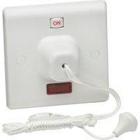 KnightsBridge 45A DP Pull Cord Switch with Neon and mechanical On/Off