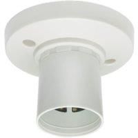 Knightsbridge Straight Short Batten Lampholder Skirt Light Fitting B22 2.95" 10 Pack (834YA)