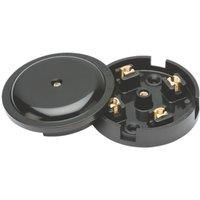 Knightsbridge White Square edge Plastic 20A Junction Box 4-Terminal - Black (79mm)