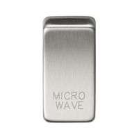 KnightsBridge Switch cover "marked MICROWAVE" - brushed chrome