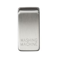 KnightsBridge Switch cover "marked WASHING MACHINE" - brushed chrome