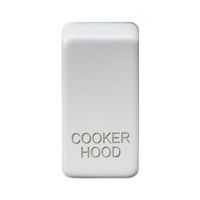 KnightsBridge Switch cover "marked COOKER HOOD" - matt white