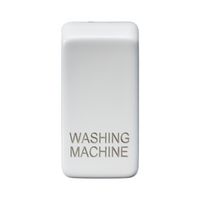 KnightsBridge Switch cover "marked WASHING MACHINE" - matt white