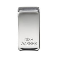 KnightsBridge Switch cover "marked DISHWASHER" - polished chrome