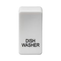 KnightsBridge Switch cover "marked DISHWASHER" - white