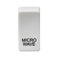 KnightsBridge Switch cover "marked MICROWAVE" - white