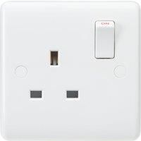 Knightsbridge White Curved Edge Range of Switches and Sockets