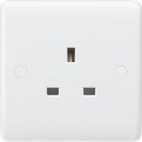 KnightsBridge Curved Edge 13A 1G Unswitched Socket