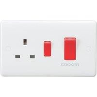 KnightsBridge Curved Edge 45A DP Switch and 13A Switched Socket