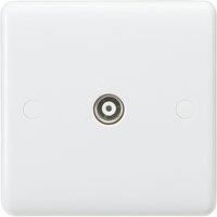KnightsBridge Curved Edge Coax TV Outlet (isolated)