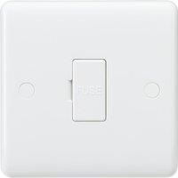 Knightsbridge CU6000 Curved Edge 13 A Fused Spur Unit, 230 V, White