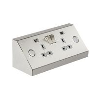Knightsbridge 13A 2G Mounting Switched Socket with Dual USB Charger (2.4A)