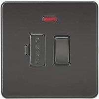 Knightsbridge Screwless Flatplate light switches & sockets MATT BLACK range