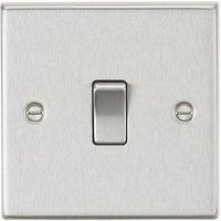 KnightsBridge 10AX 1G Intermediate Switch - Square Edge Brushed Chrome