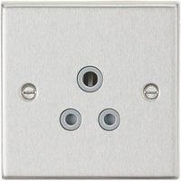 KNIGHTSBRIDGE BRUSHED CHROME SQUARE EDGE Switches & Sockets ALL Inserts + USB