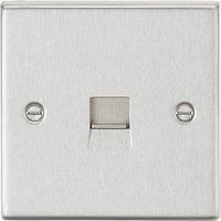 Knightsbridge CS73BC Telephone Master Outlet, Square Edge Brushed Chrome