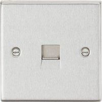 Telephone Extension Outlet - Square Edge Brushed Chrome