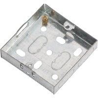 Knightsbridge 1-Gang Galvanised Steel Unfinished Back Box 16mm 20 Pack (162YC)