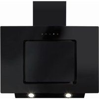 CDA EVA70BL 70cm Black Angled Glass Touch Control Cooker Hood Extractor Fan