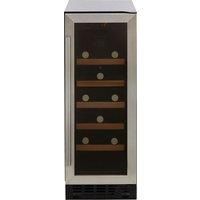 CDA FWC304SS 20 Bottle Freestanding Under Counter Wine Cooler Single Zone 30cm Wide 82cm Tall  Stainless Steel