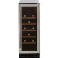 CDA FWC304SS 20 Bottle Freestanding Under Counter Wine Cooler Single Zone 30cm Wide 82cm Tall  Stainless Steel