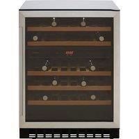 CDA FWC604SS 46 Bottle Freestanding Under Counter Wine Cooler Dual Zone 60cm Wide 82cm Tall - Stainless Steel